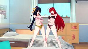 What are Rias Gremory and Akeno asking in this HS DXD NTR madness fantasy?