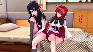 What are Rias Gremory and Akeno asking in this HS DXD NTR madness fantasy?