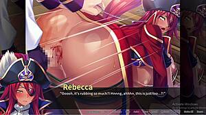 Pirate booty bukkake scene with rebecca h 😏