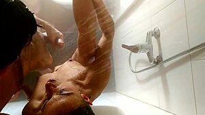 WATCH HER TAKE CUM IN MOUTH UNDER SHOWER!!