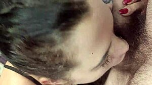 Man, gave a hot blowjob and got slammed with cum dripping on pussy