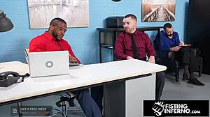 I'm the potential employee getting fistd by the business tycoon