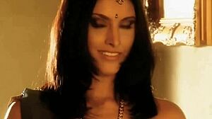 Bollywood beauty unveils sacred body dance in stunning erotic reveal.