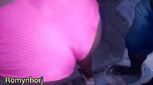 Latina Wife Cuckolds Husband Outdoors