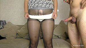 my step sister teased me with a thighjob in cum-soaked panties. it got kinky fast!