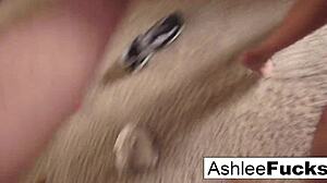 Ashlee and James fuck around the house, redhead pornstar with big tits and ass