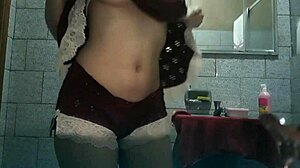 Brazilian girl explores her desires in the bathroom