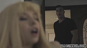 she was caught playing with toys, her skinny blonde body trembling in erotic solo action.