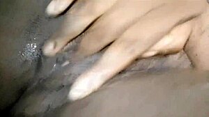 Pink wet pussy gets intense close-up solo masturbation