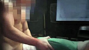 Thin Teen in Glasses Has Early Morning Bathroom Sex