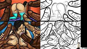 Latin milf craves massive black cocks in steamy interracial art. Who knew illustrations could be this wild?