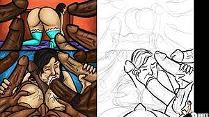 Latin milf craves massive black cocks in steamy interracial art. Who knew illustrations could be this wild?