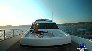 Blonde Milf Enjoying A Boat Ride With Mature Companions