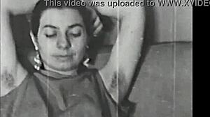 retro babe gets clothes ripped for hairy pussy banging in vintage scene