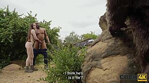 Cuck4k Presents Kinky Wife Watching Interracial Action with Big Black Cock. Old Cuck Enjoys Natural Tits Scene.