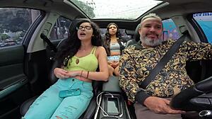 WOW! Novinha Safada Andry Silva Strips Everything in Car, Driving Crowd Wild!