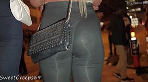 Candid Latina Babe Shows PERFECT ASS in See-Through!