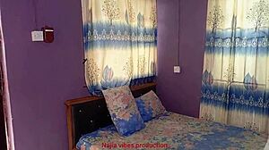 Amazing fuck with gate man and creamy chubby house help