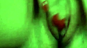 Pretty girl pleasuring herself anally
