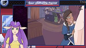 i'm watching avatar the last airbender four elements trainer bonus 3 nami blowjob