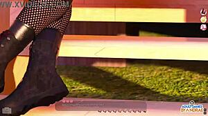 Ep18 unveils Eve caught masturbating in shower, helping the hotties with steamy 3D action.