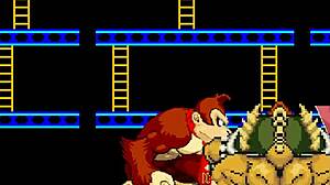 Yo, wanna see Bowser Koopa and Donkey Kong dominate Mario bareback?