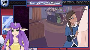 i'm watching avatar the last airbender four elements trainer bonus 3 nami blowjob