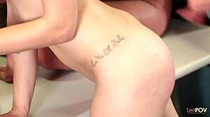 cosplaying lesbians take advantage of the new blonde by starting a threesome filled with eating ass and scissoring