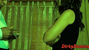 Pretty mistress uses toys to dominate her solo pussy play.