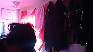 Sucking deep load from canadian slut in intense blowjob