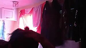 Sucking deep load from canadian slut in intense blowjob