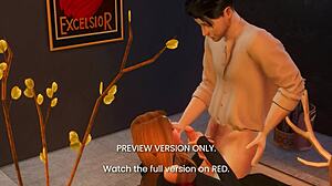 Dinner date turns naughty in 3D hentai preview