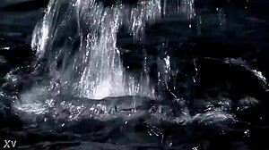 Supernatural Sexy Bikini Girl Swimming In The Pool.