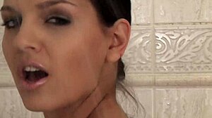 sultry eve angels has fun teasing in the shower with fingering