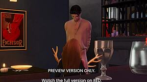 Dinner date turns naughty in 3D hentai preview