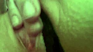 leya falcon rubs her ass with the tub shower head