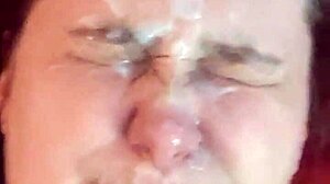 चेहरा पर एमेच्योर कम डंपिंग का जबरदस्त मजा फेस कम डंप