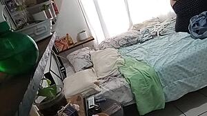 Curvy Mexican Milf Madurita Caught Cleaning Her Room in Hidden Footage