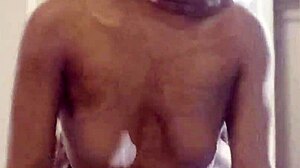 young ebony teen with perky tits gets pounded doggy style