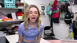 demi hawks gets punished in the garage for shoplifting