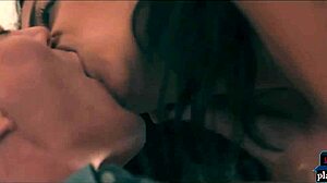 voyeuristic brunette watches hot european couple fuck