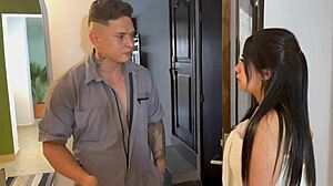 I fucked the housewife to keep her gas on, roleplaying sensually