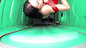 porta gloryhole blowjobs hit construction site outhouse hard