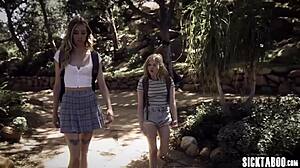 Haley Reed And Coco Lovelock Suck Monster Cock