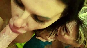 Fucking Two MILF Sluts in Bathroom, Cumming on Faces