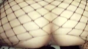 Sexwife gets intense anal from husband's friend in stockings.