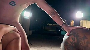 the interracial foursome swaps cocks and pussy roughly in a pool party pov scene