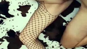 Sexwife gets intense anal from husband's friend in stockings.