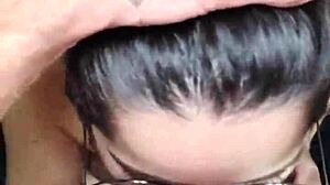 Couple Brunette Babe Gives Blowjob Leading To Creampie And Facial