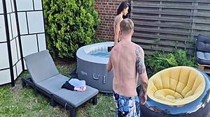 why is gratis jadilica doing anal masturbation in outdoor solo show?